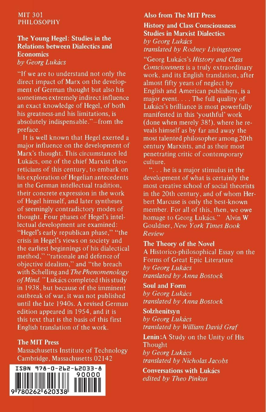 Rückseitencover The Young Hegel