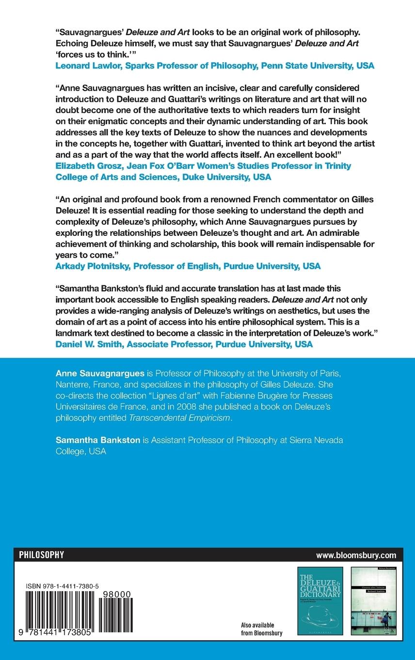 Rückseitencover Deleuze and Art