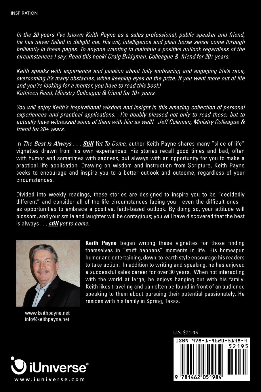 Rückseitencover The Best Is Always... Still Yet to Come!