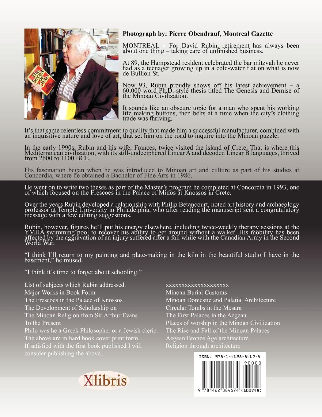 Rückseitencover The Genesis and Demise of the Minoan Civilization
