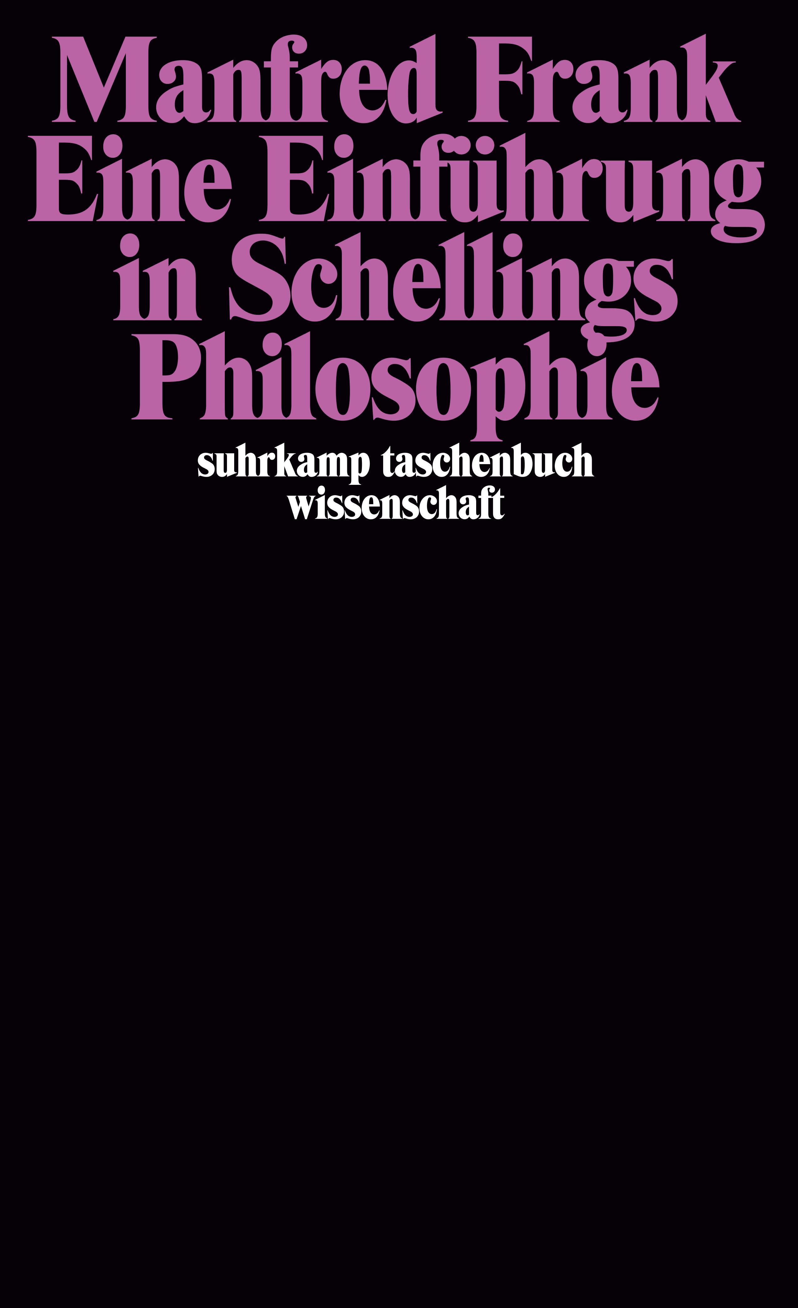 Vorderes Coverbild Eine Einführung in Schellings Philosophie