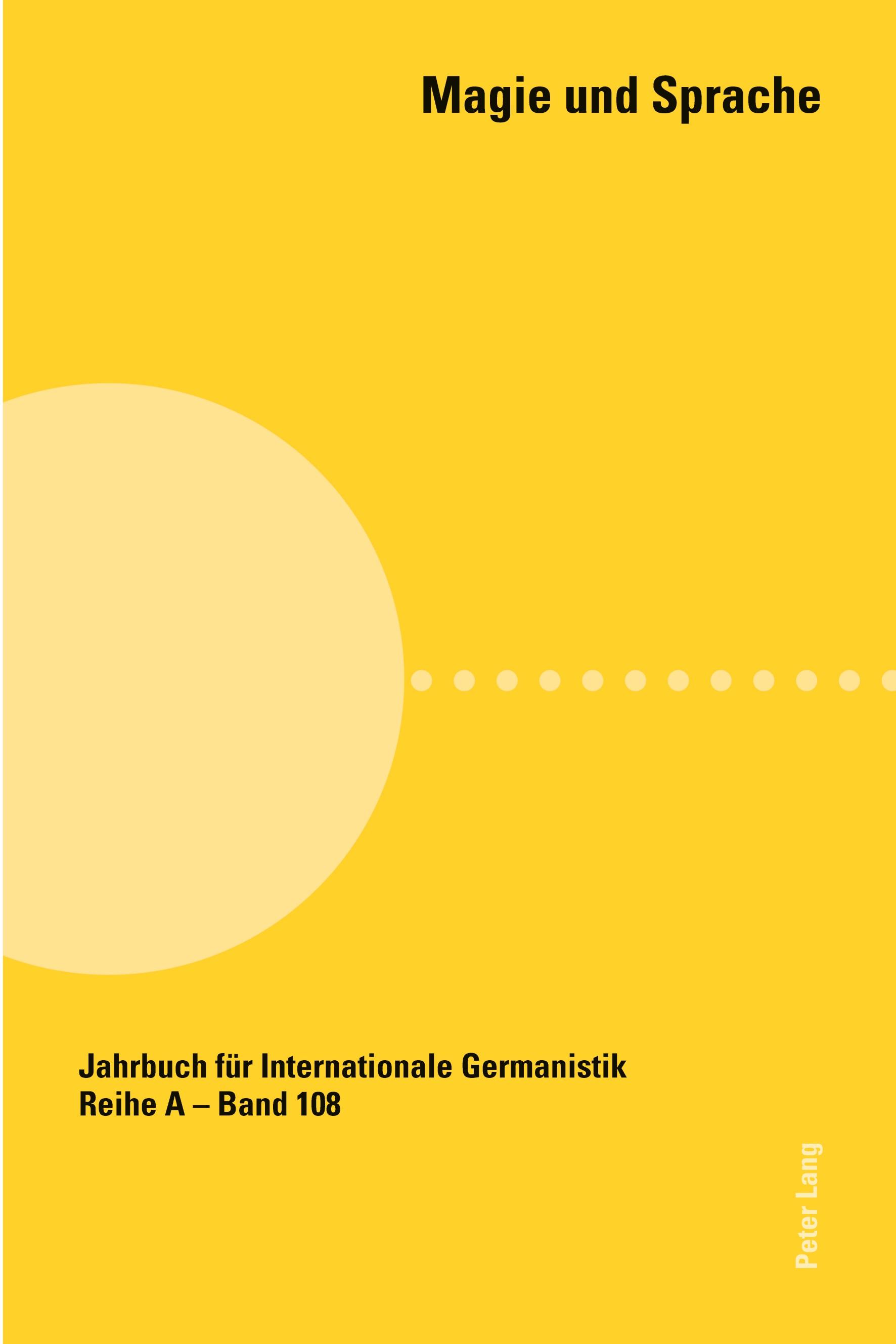 Vorderes Coverbild Magie und Sprache