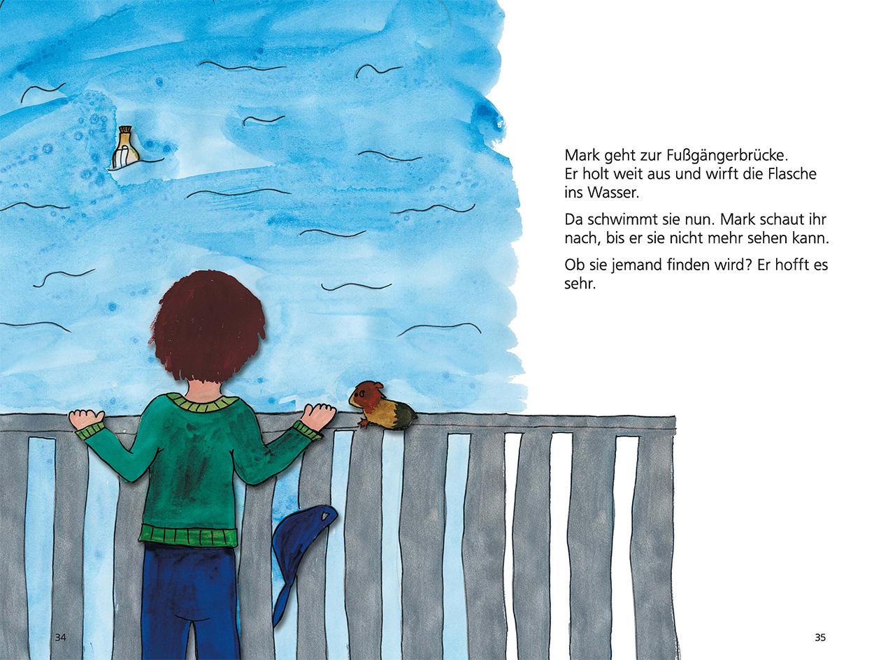 Beispielinhalt (Bild) Flaschenpost nach irgendwo
