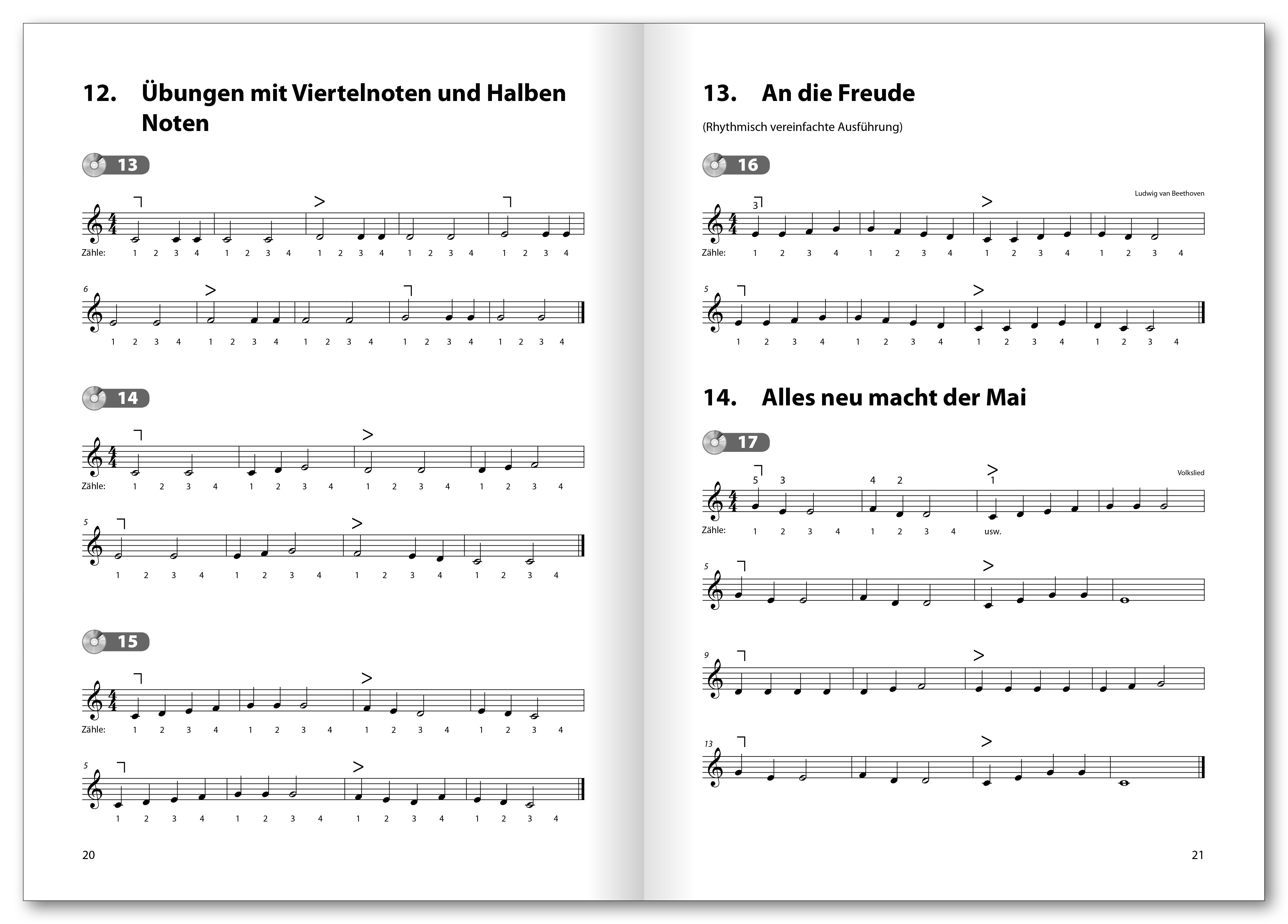 Beispielinhalt (Bild) Akkordeon Basics. Mit CD