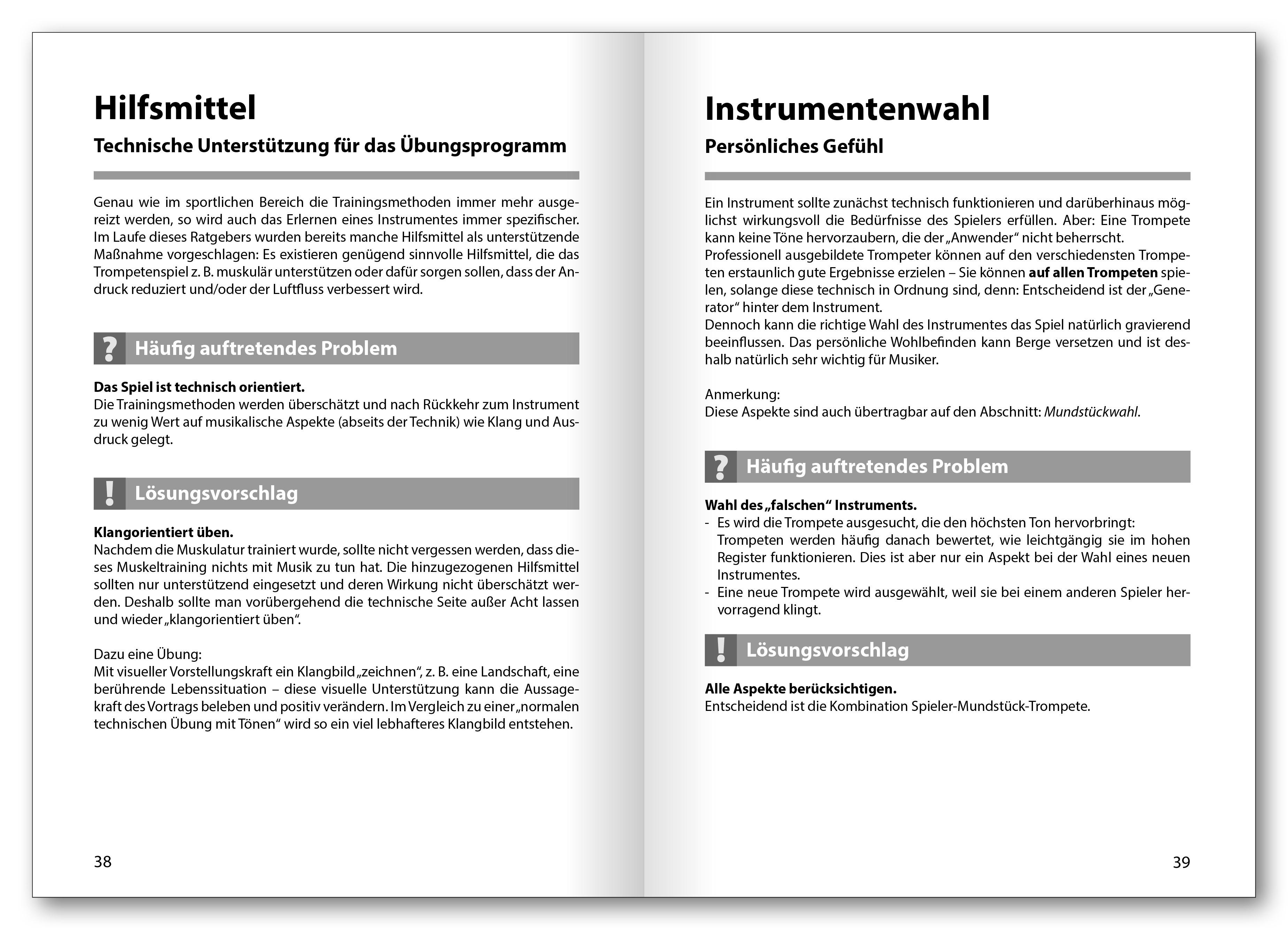 Beispielinhalt (Bild) Der Trompeten-Ratgeber