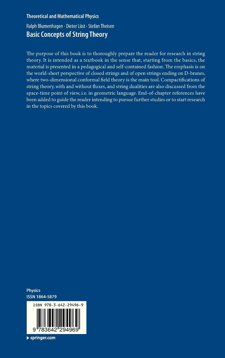 Rückseitencover Basic Concepts of String Theory