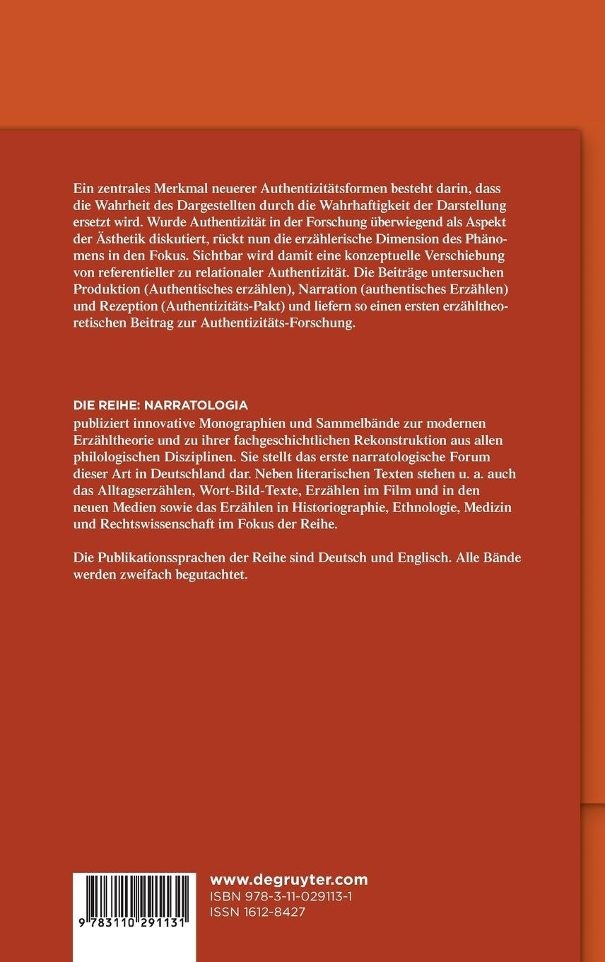 Rückseitencover Authentisches Erzählen