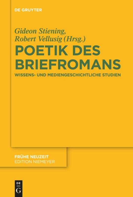 Vorderes Coverbild Poetik des Briefromans