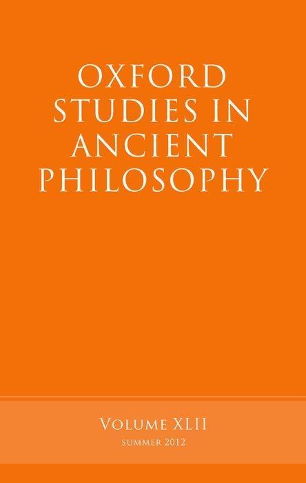 Vorderes Coverbild Oxford Studies in Ancient Philosophy