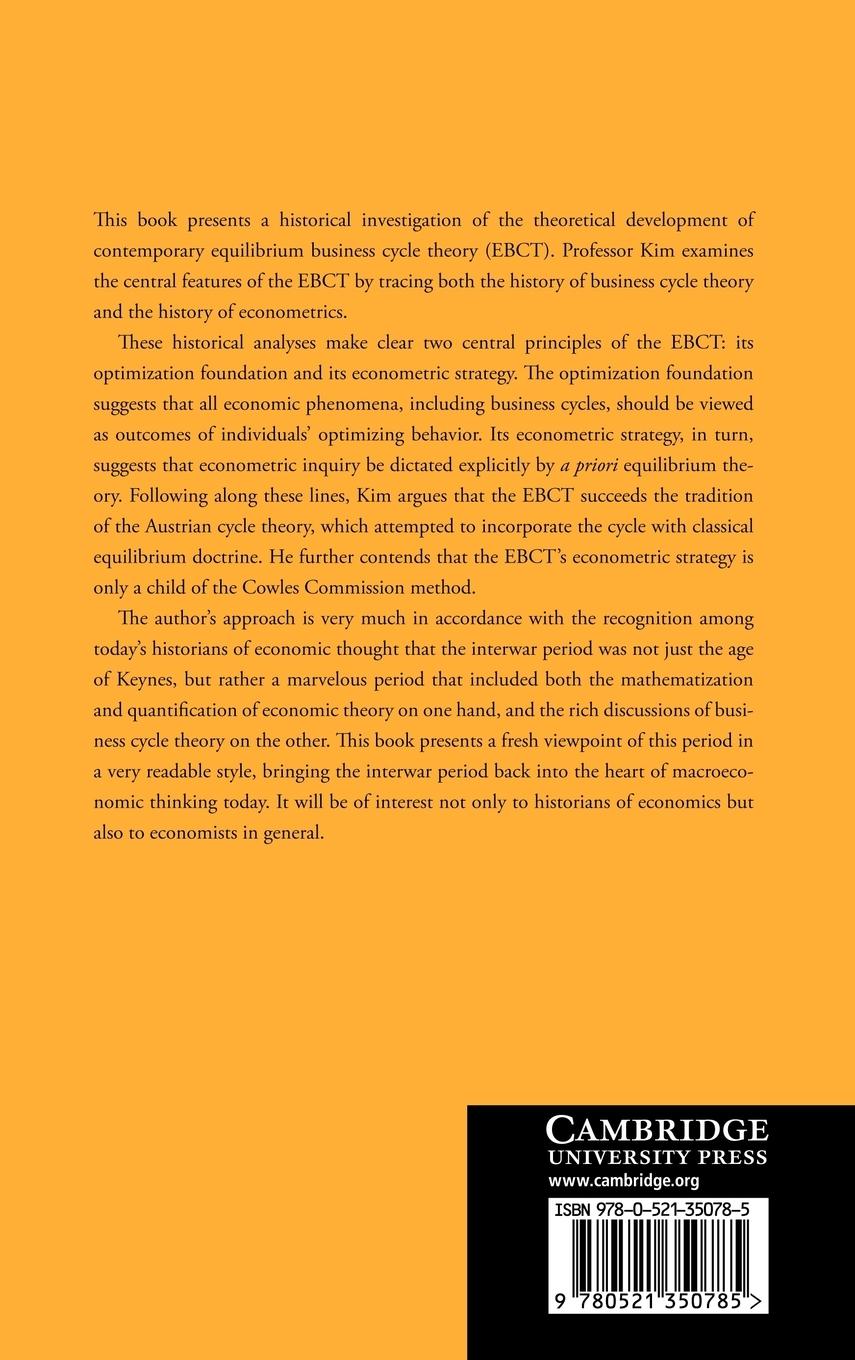 Rückseitencover Equilibrium Business Cycle Theory in Historical Perspective