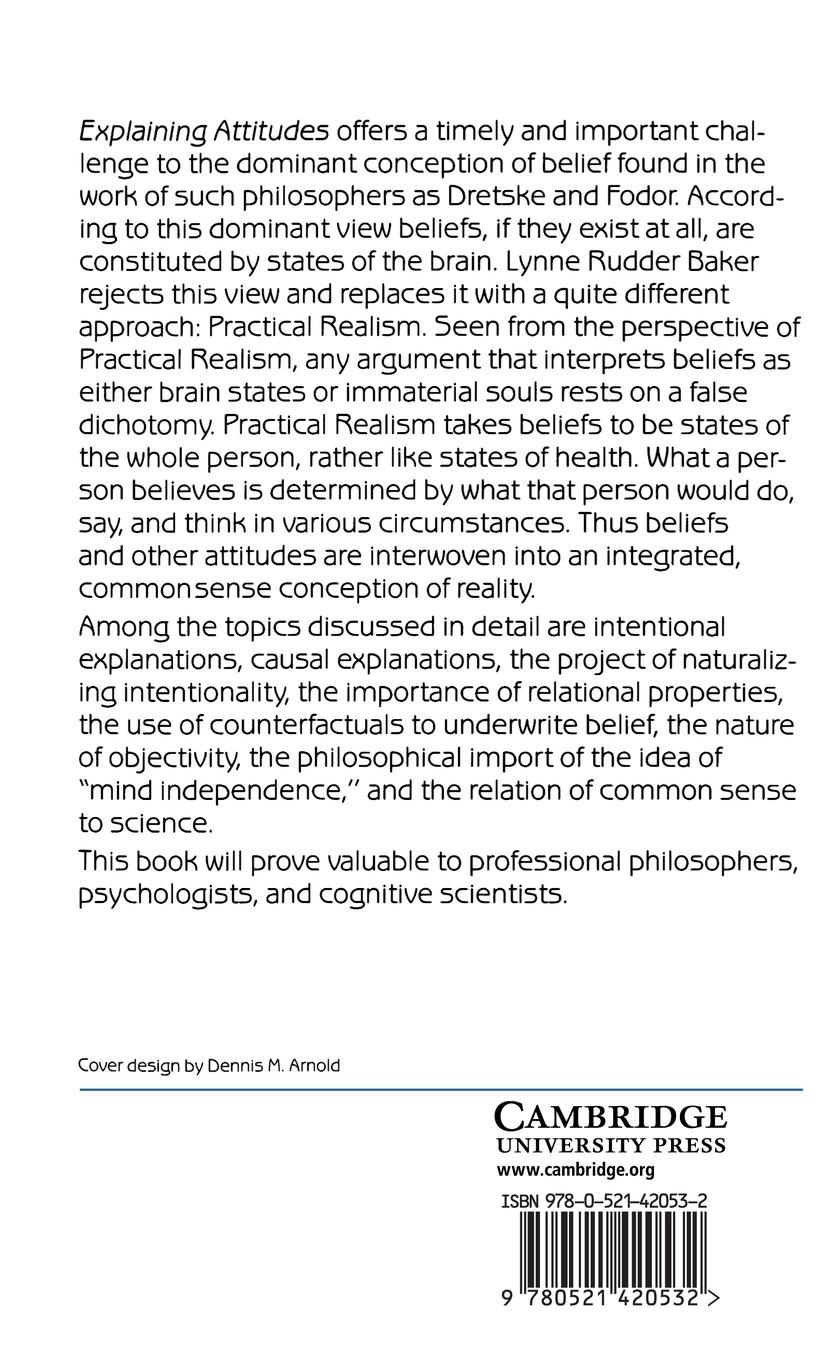 Rückseitencover Explaining Attitudes