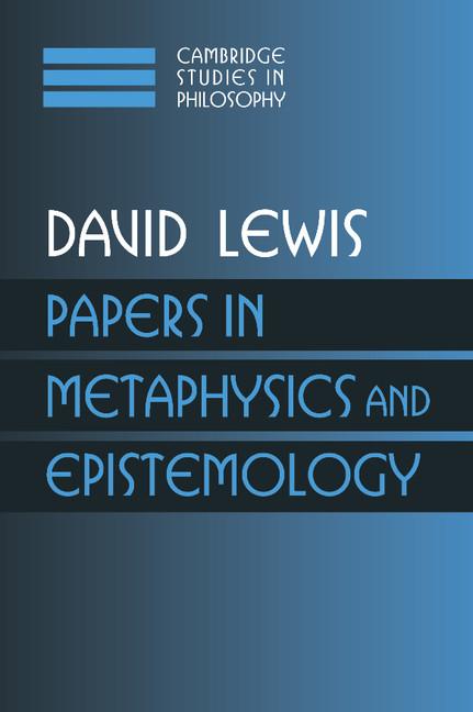 Vorderes Coverbild Papers in Metaphysics and Epistemology