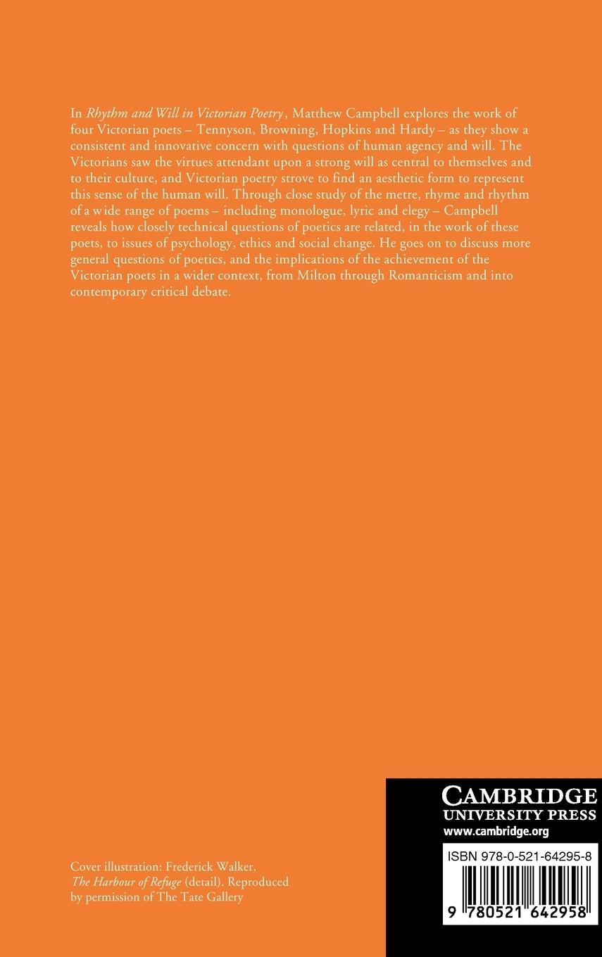 Rückseitencover Rhythm and Will in Victorian Poetry