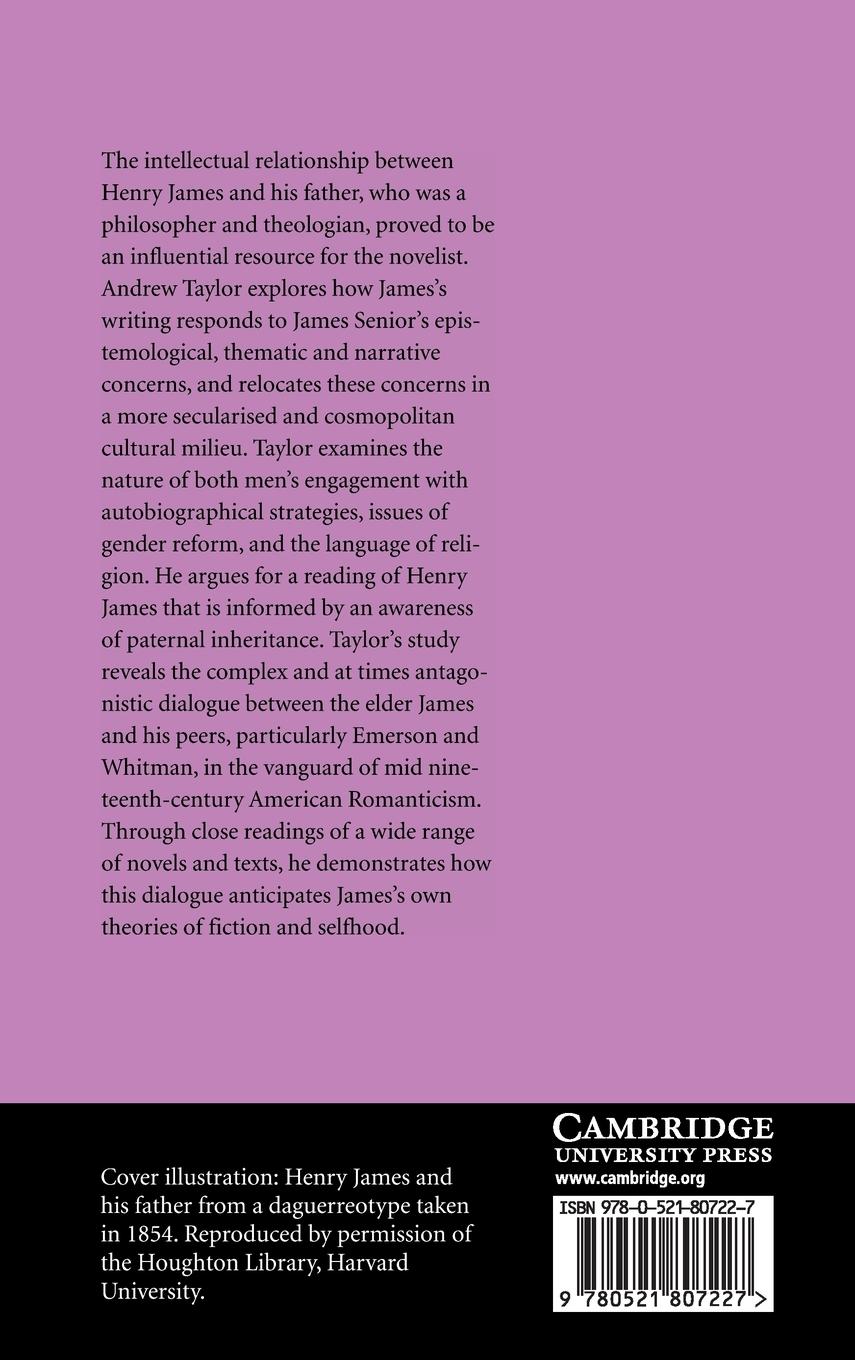 Rückseitencover Henry James and the Father Question