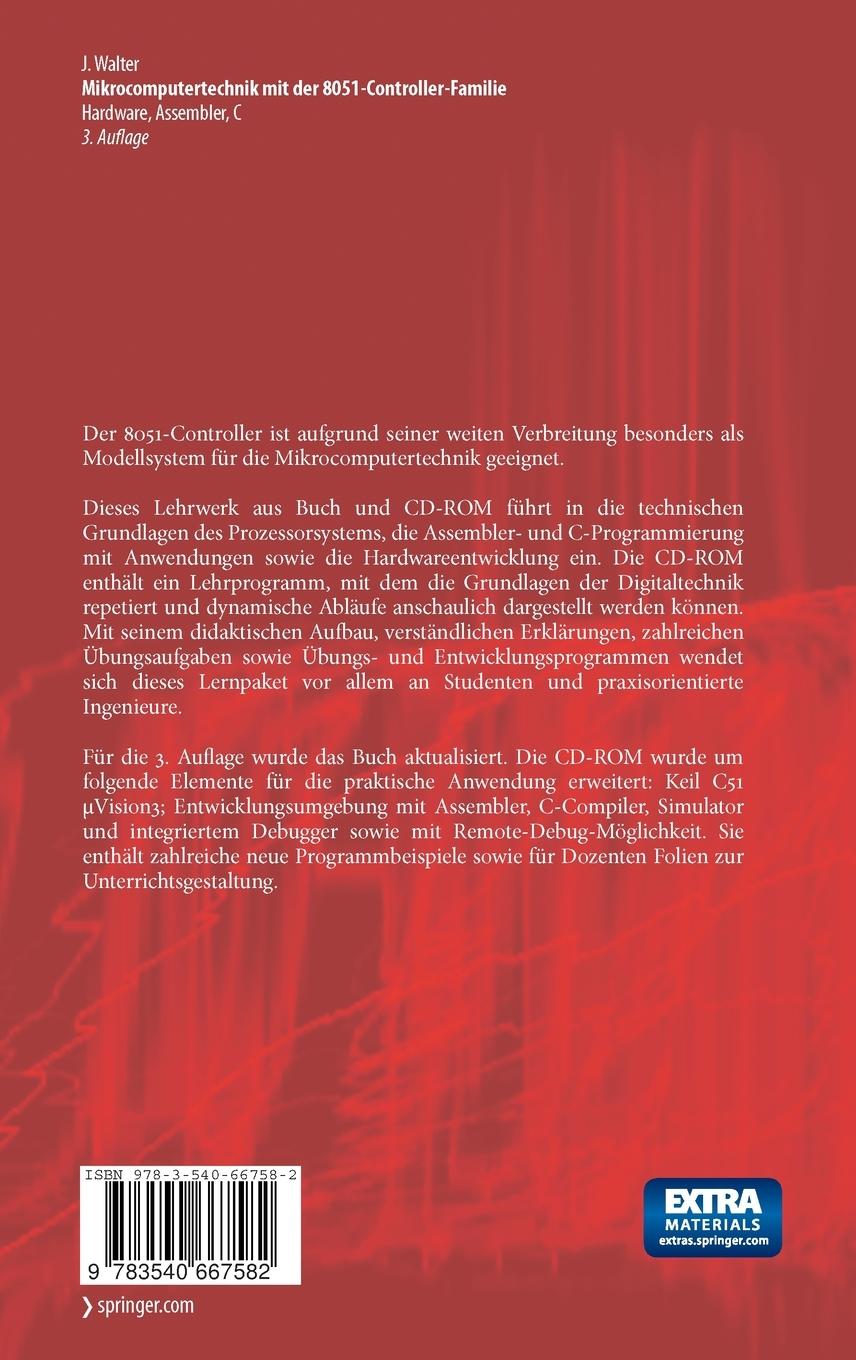 Rückseitencover Mikrocomputertechnik mit der 8051-Controller-Familie