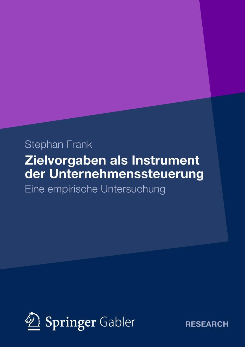 Vorderes Coverbild Zielvorgaben als Instrument der Unternehmenssteuerung