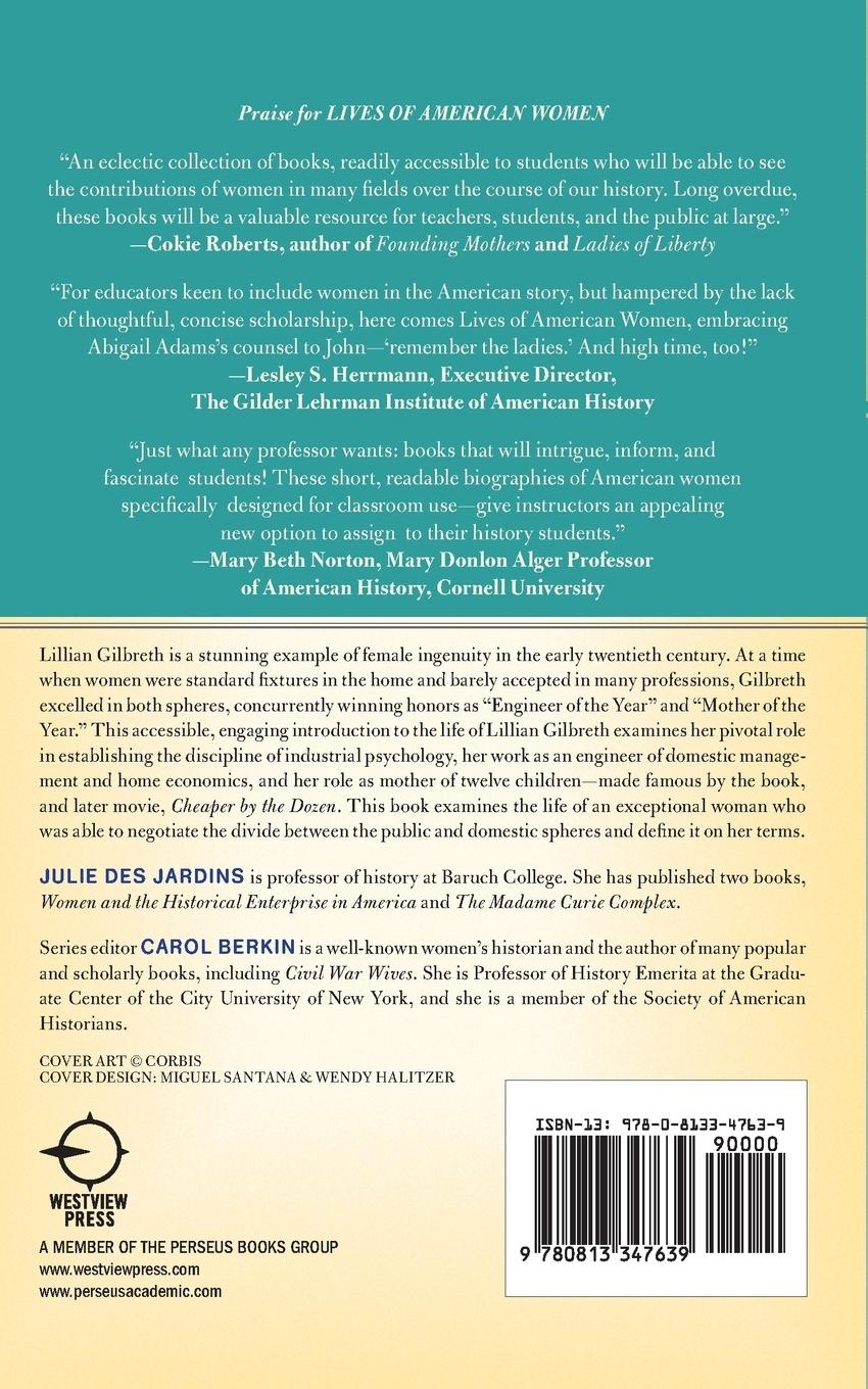Rückseitencover Lillian Gilbreth