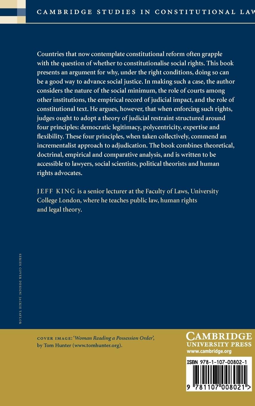 Rückseitencover Judging Social Rights