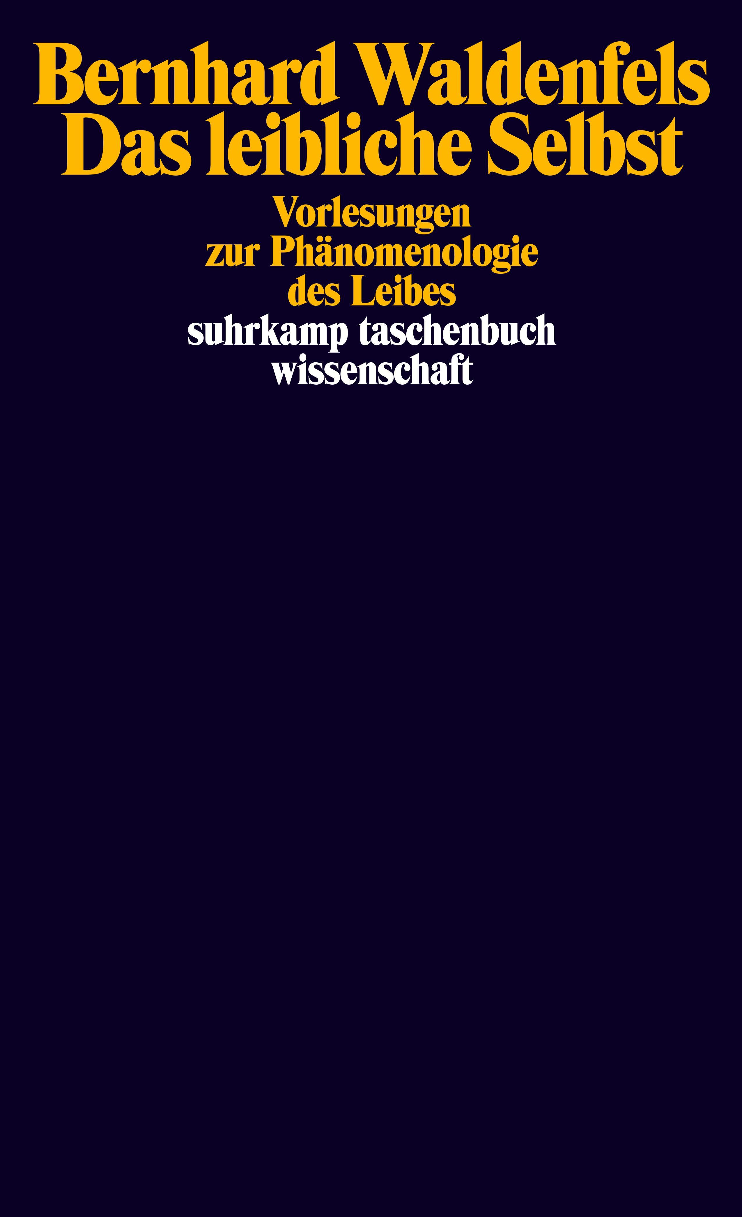 Vorderes Coverbild Das leibliche Selbst
