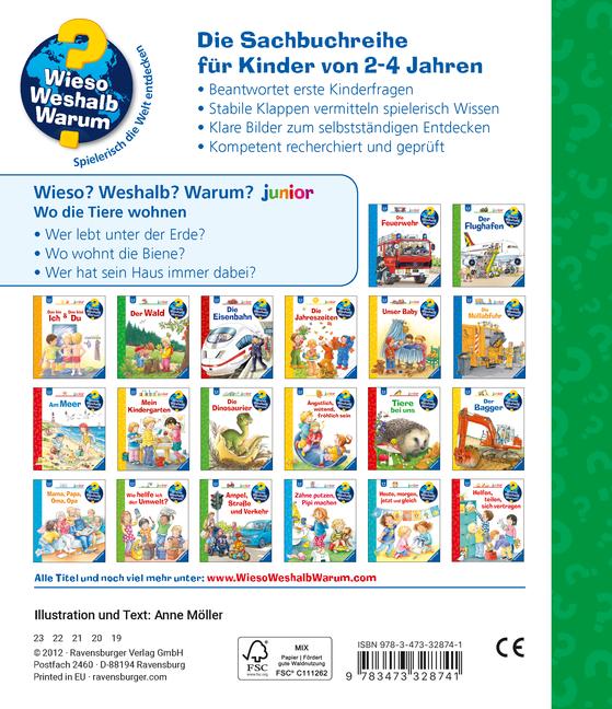 Beispielinhalt (Bild) Wieso? Weshalb? Warum? junior, Band 46: Wo die Tiere wohnen