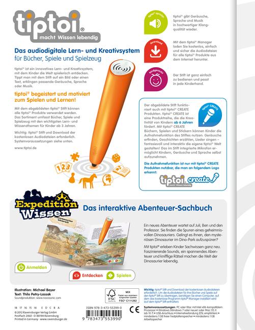 Beispielinhalt (Bild) tiptoi® Expedition Wissen: Dinosaurier