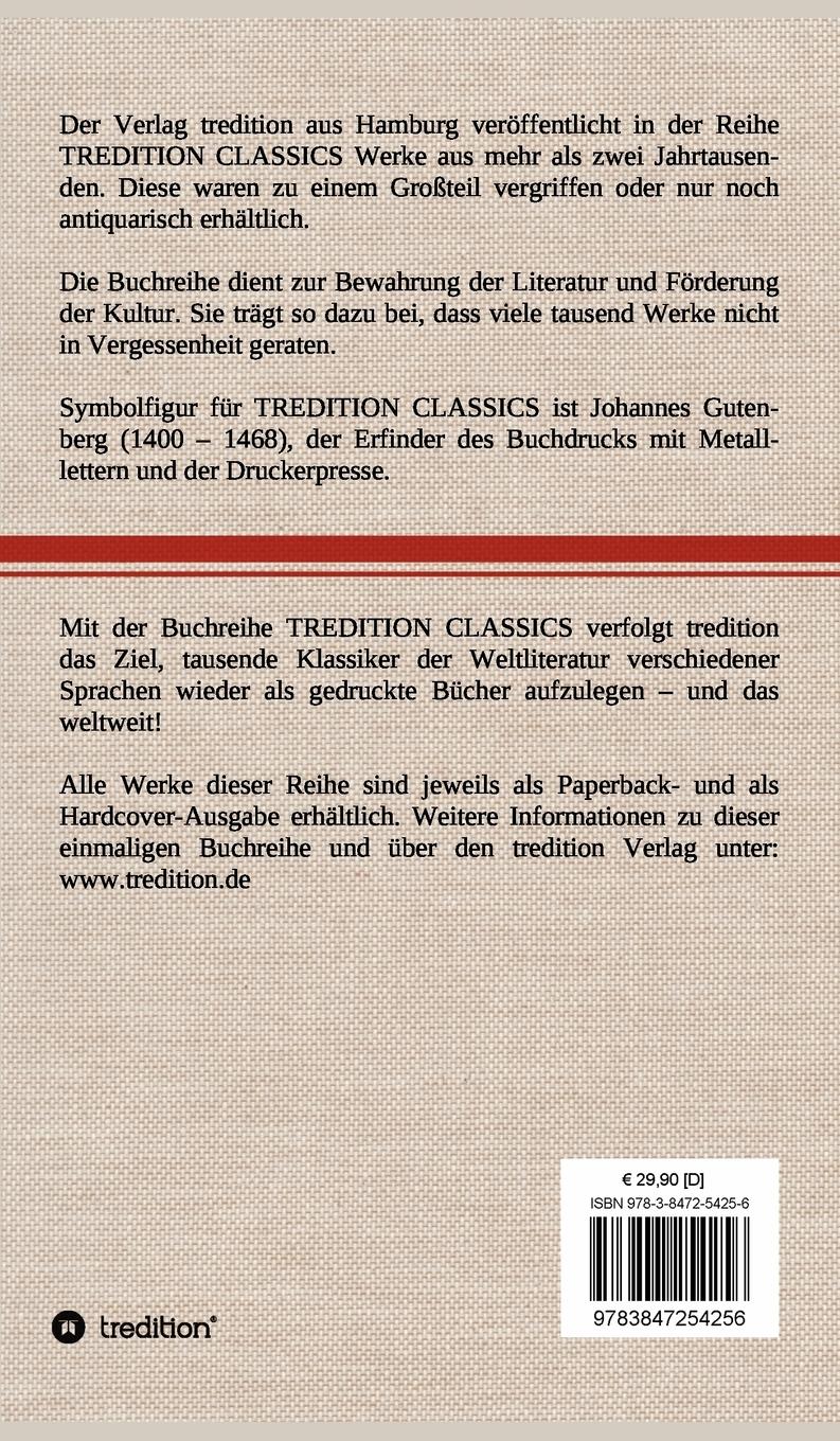 Rückseitencover Die Geschichte meines Zeitgenossen - Erster Band