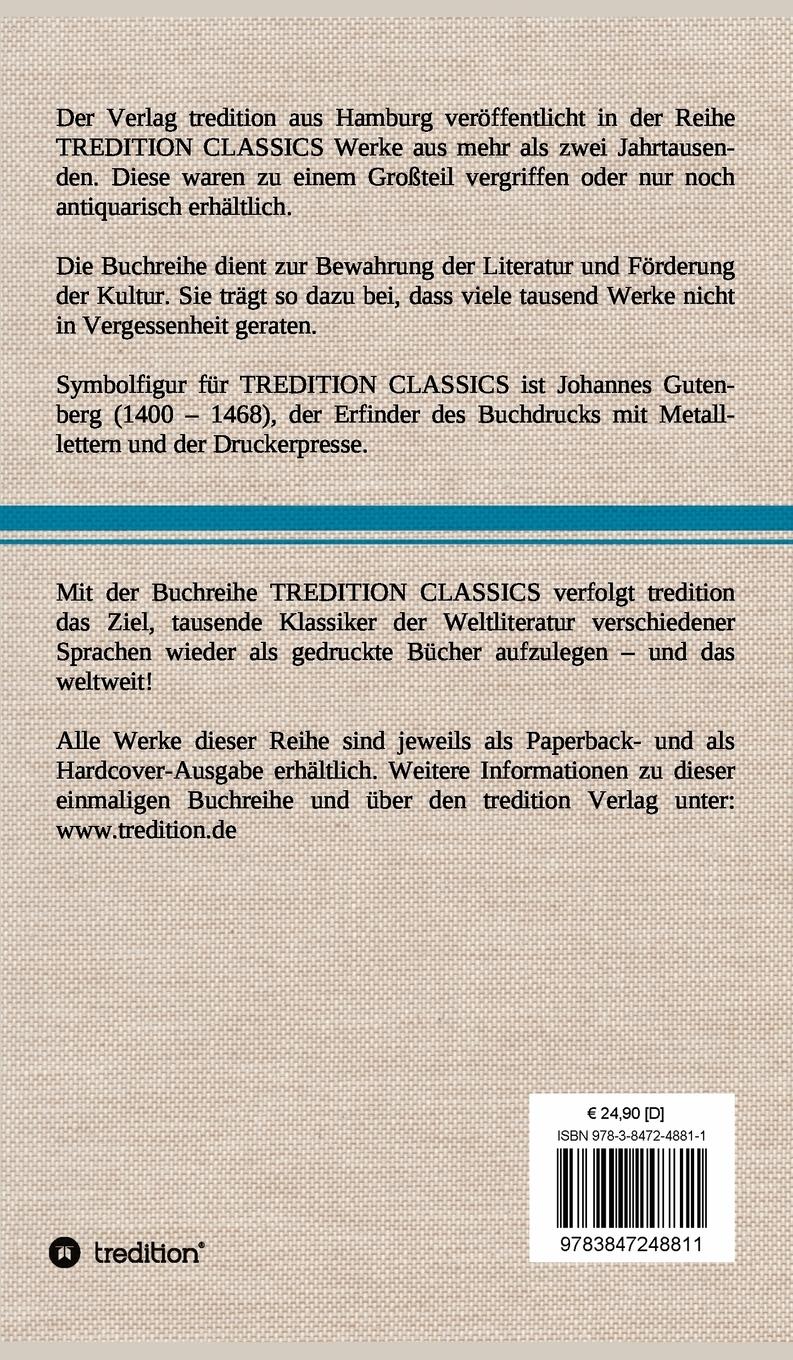 Rückseitencover Die wunderbaren Begebenheiten des Grafen Alethes von Lindenstein