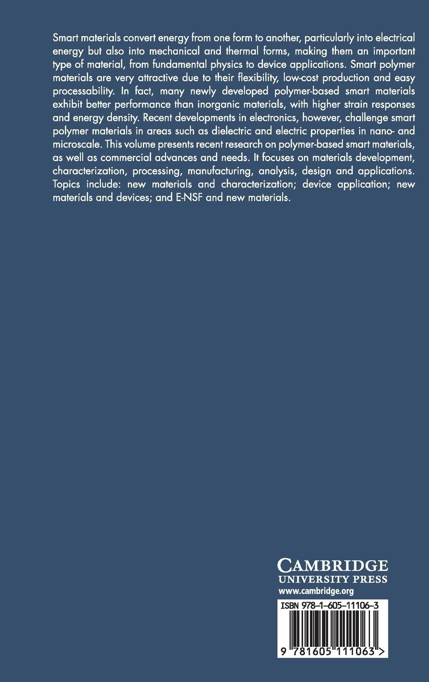 Rückseitencover Polymer-Based Smart Materials - Processes, Properties and Application