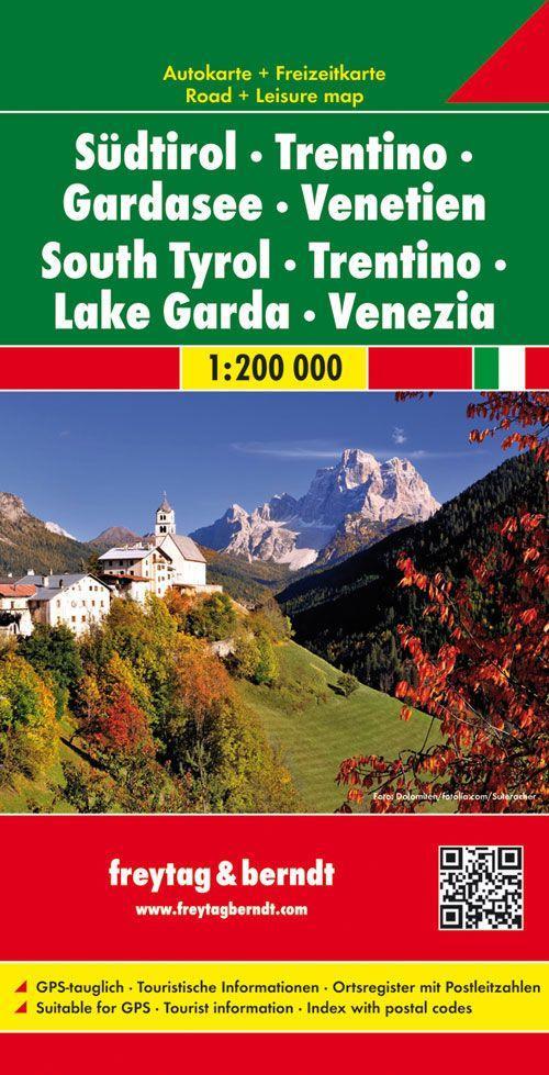 Vorderes Coverbild Südtirol, Trentino, Gardasee, Venetien 1 : 200 000. Auto- und Freizeitkarte