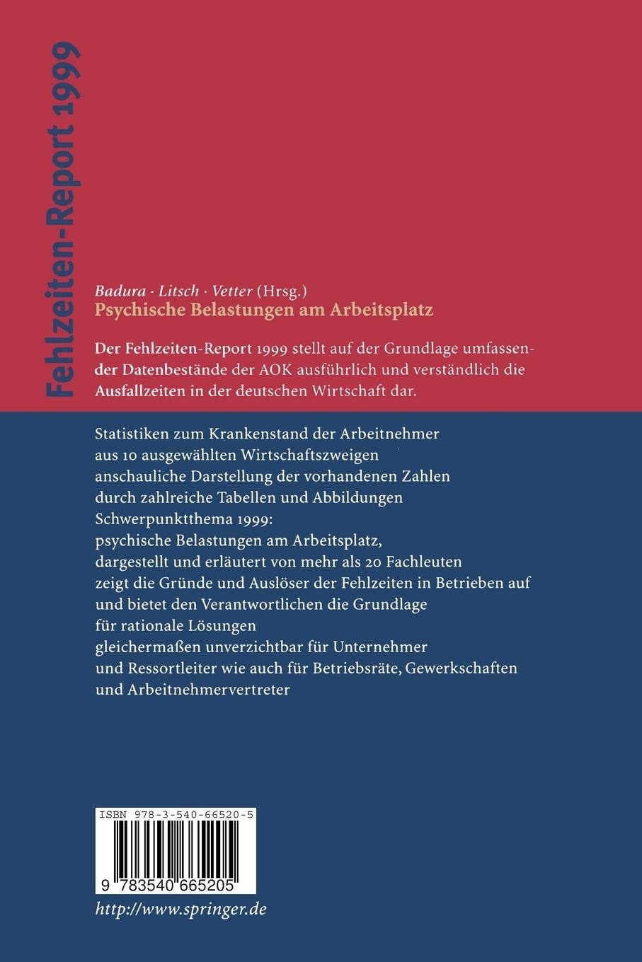 Rückseitencover Fehlzeiten-Report