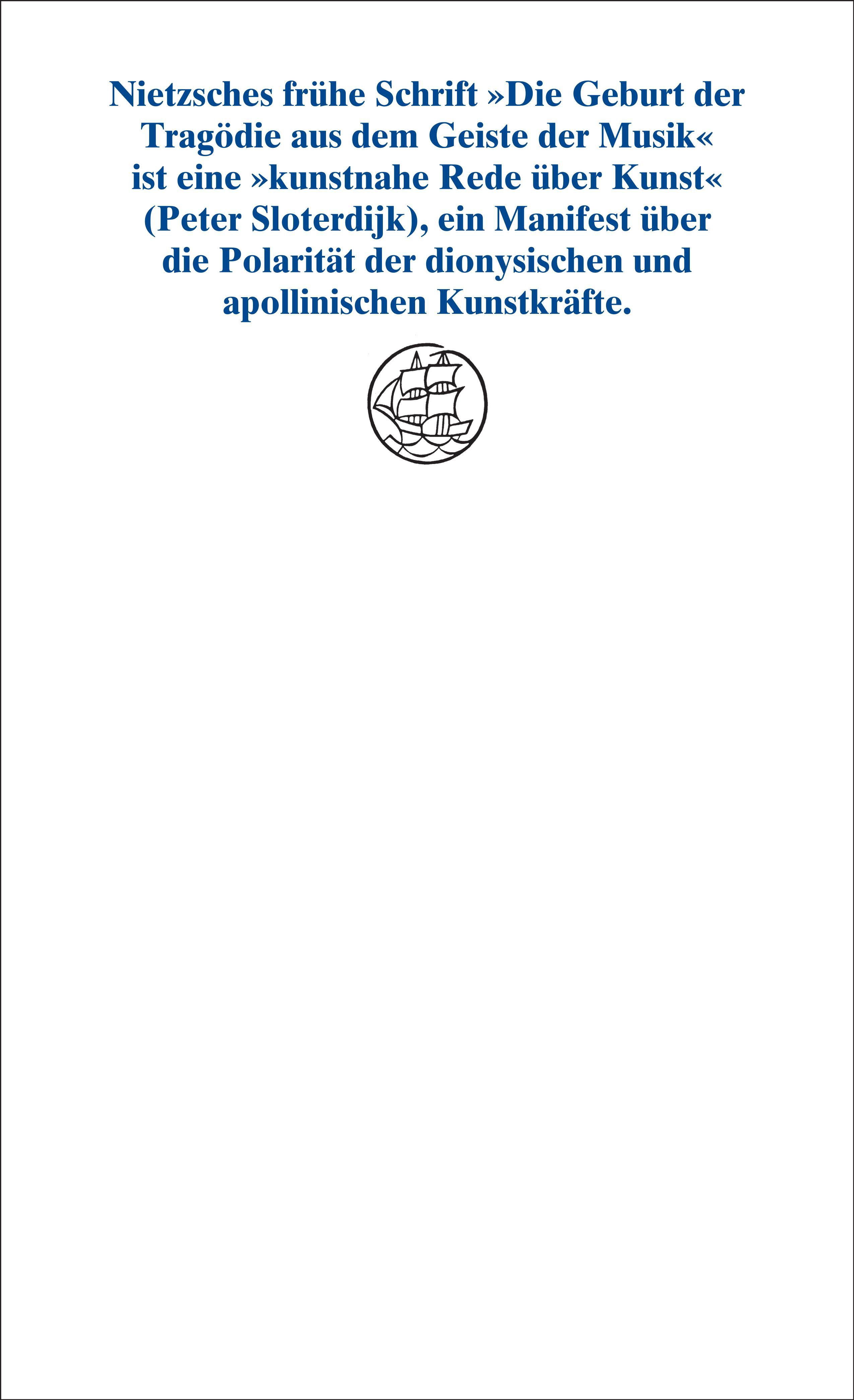 Rückseitencover Die Geburt der Tragödie aus dem Geiste der Musik
