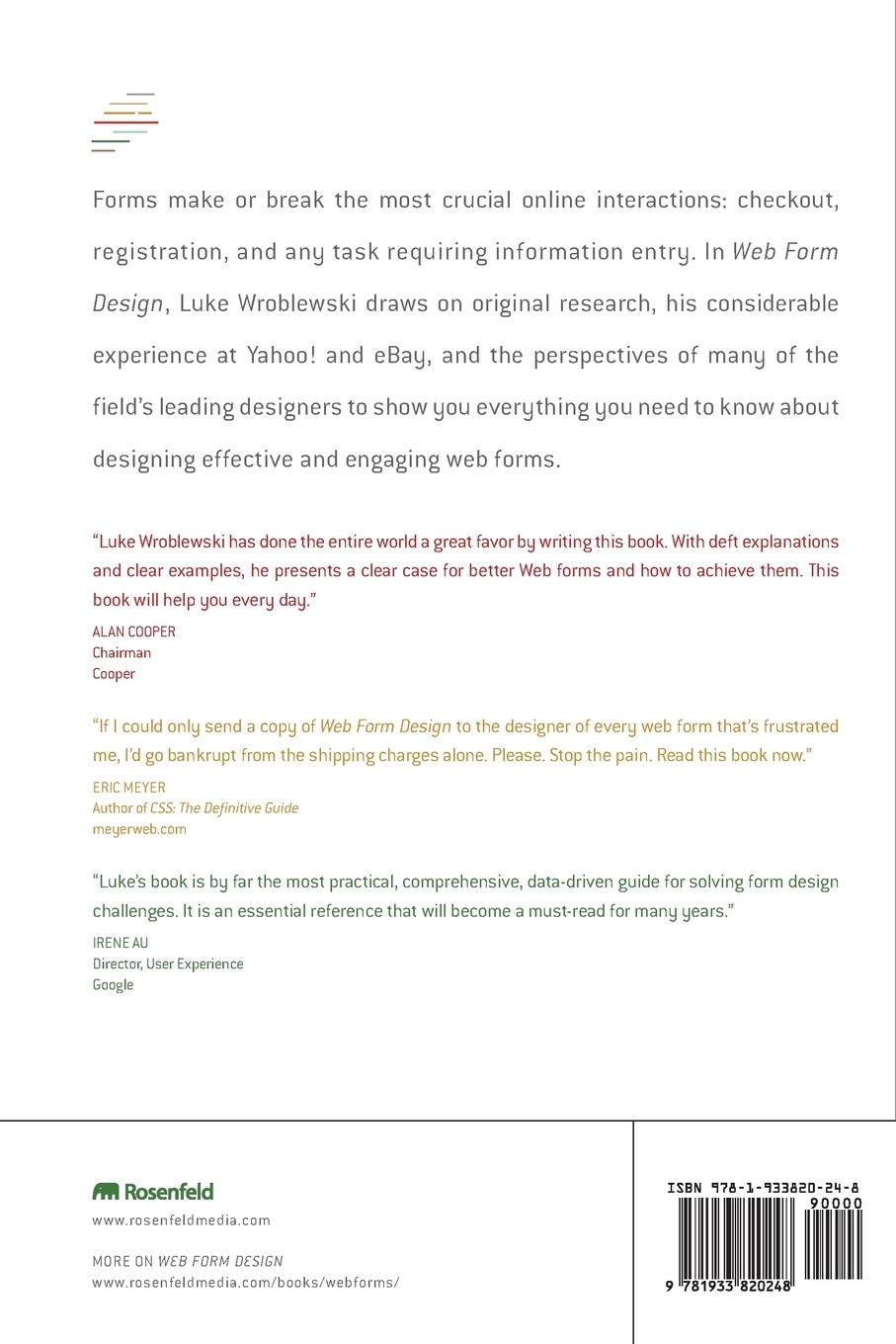 Rückseitencover Web Form Design