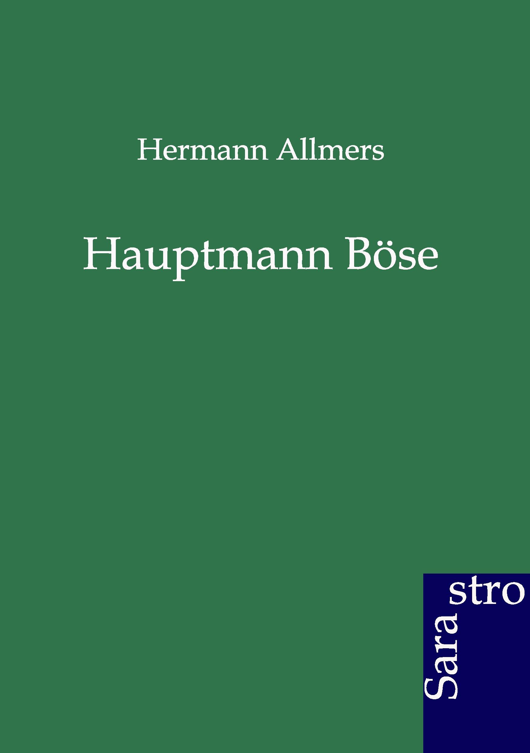 Vorderes Coverbild Hauptmann Böse