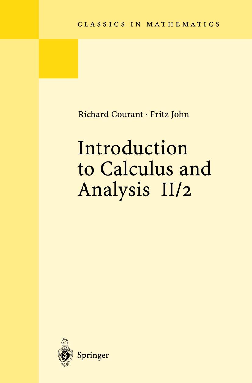 Vorderes Coverbild Introduction to Calculus and Analysis II/2