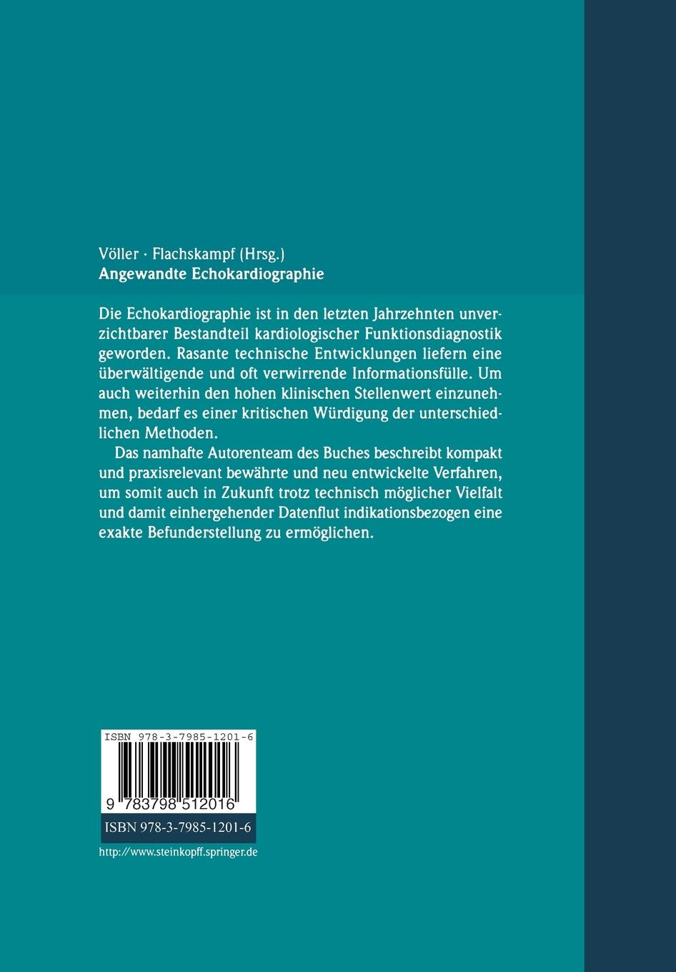 Rückseitencover Angewandte Echokardiographie