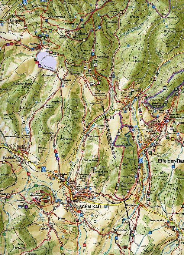 Beispielinhalt (Bild) Naturpark Thüringer Wald 17. Schaumberger Land und Bleßberg 1 : 30 000 Wanderkarte