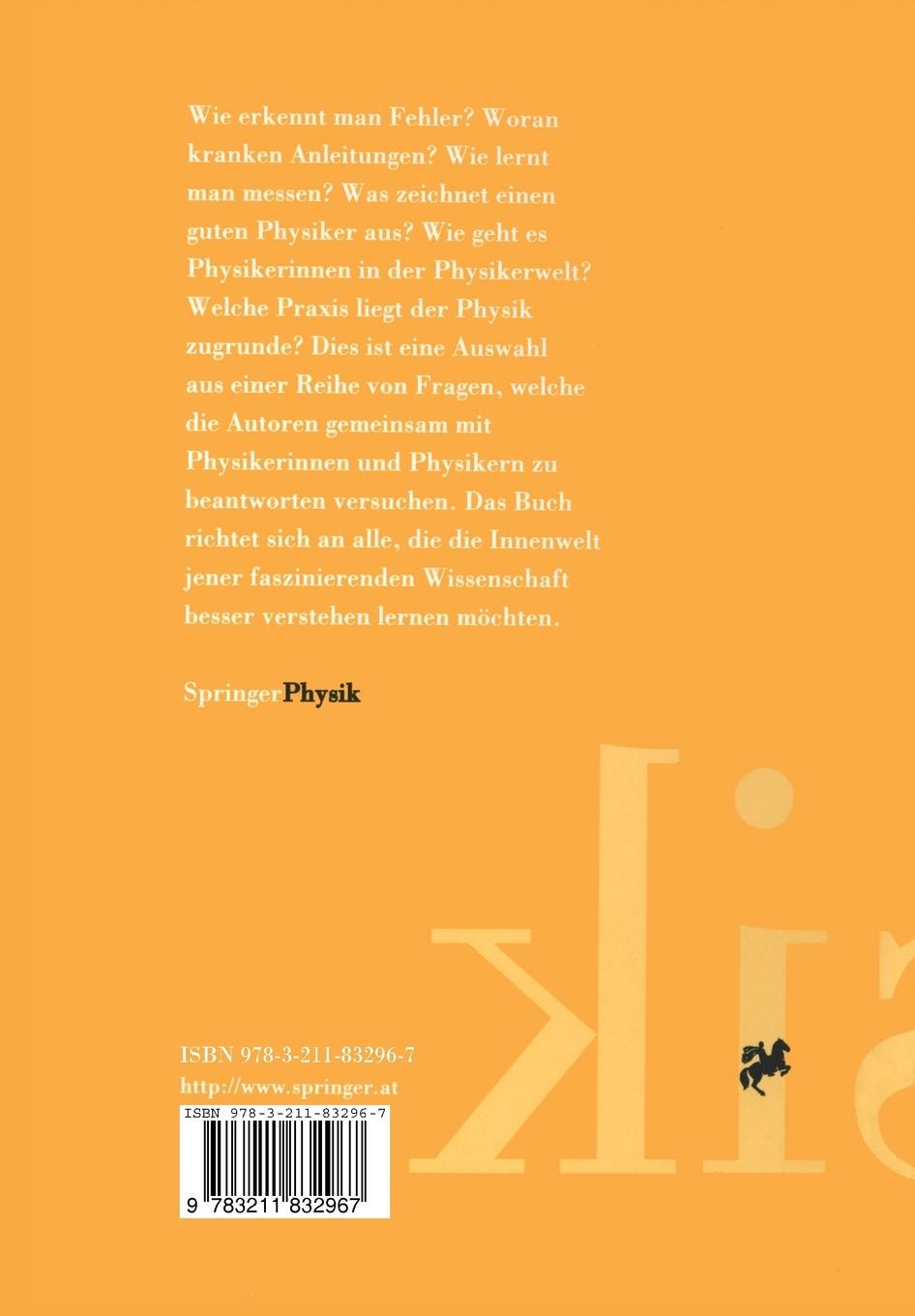 Rückseitencover Die Praxis der Physik