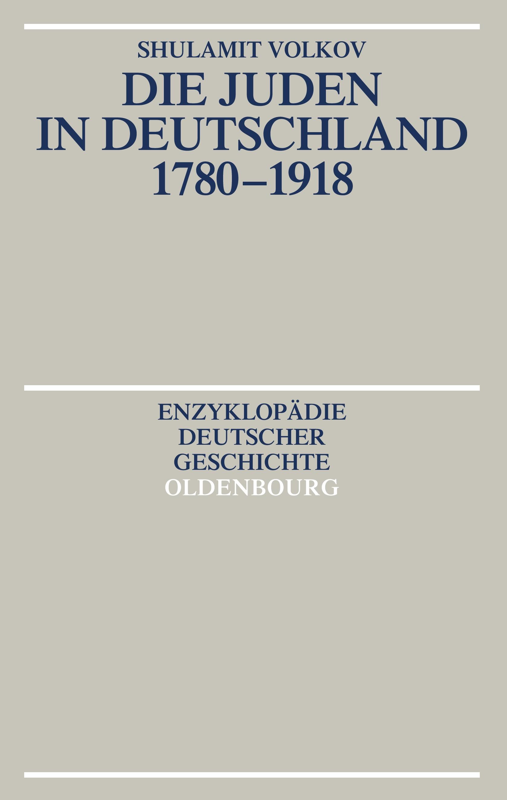 Vorderes Coverbild Die Juden in Deutschland 1780-1918