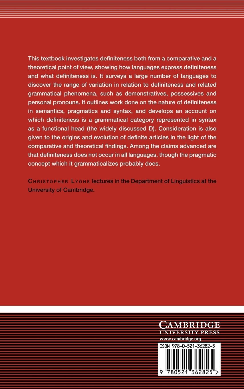 Rückseitencover Definiteness