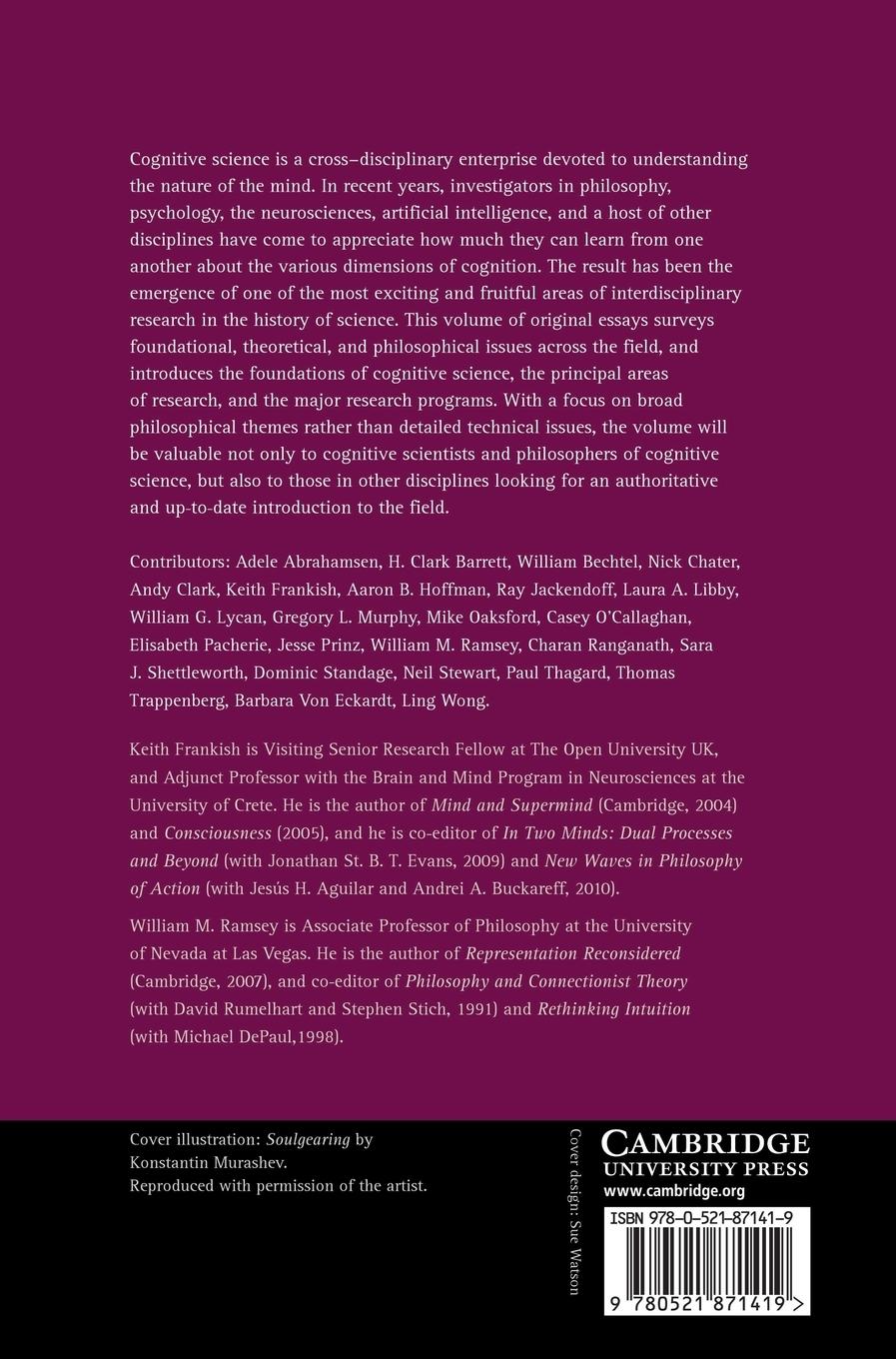 Rückseitencover The Cambridge Handbook of Cognitive Science