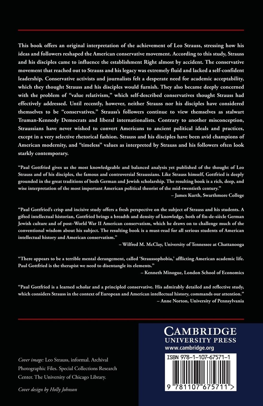 Rückseitencover Leo Strauss and the Conservative Movement in America