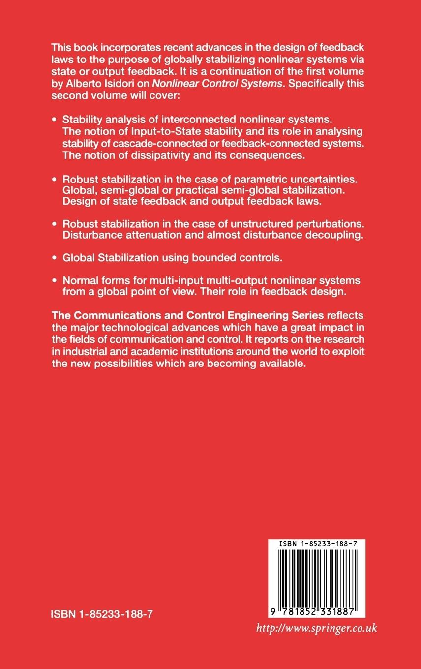 Rückseitencover Nonlinear Control Systems II