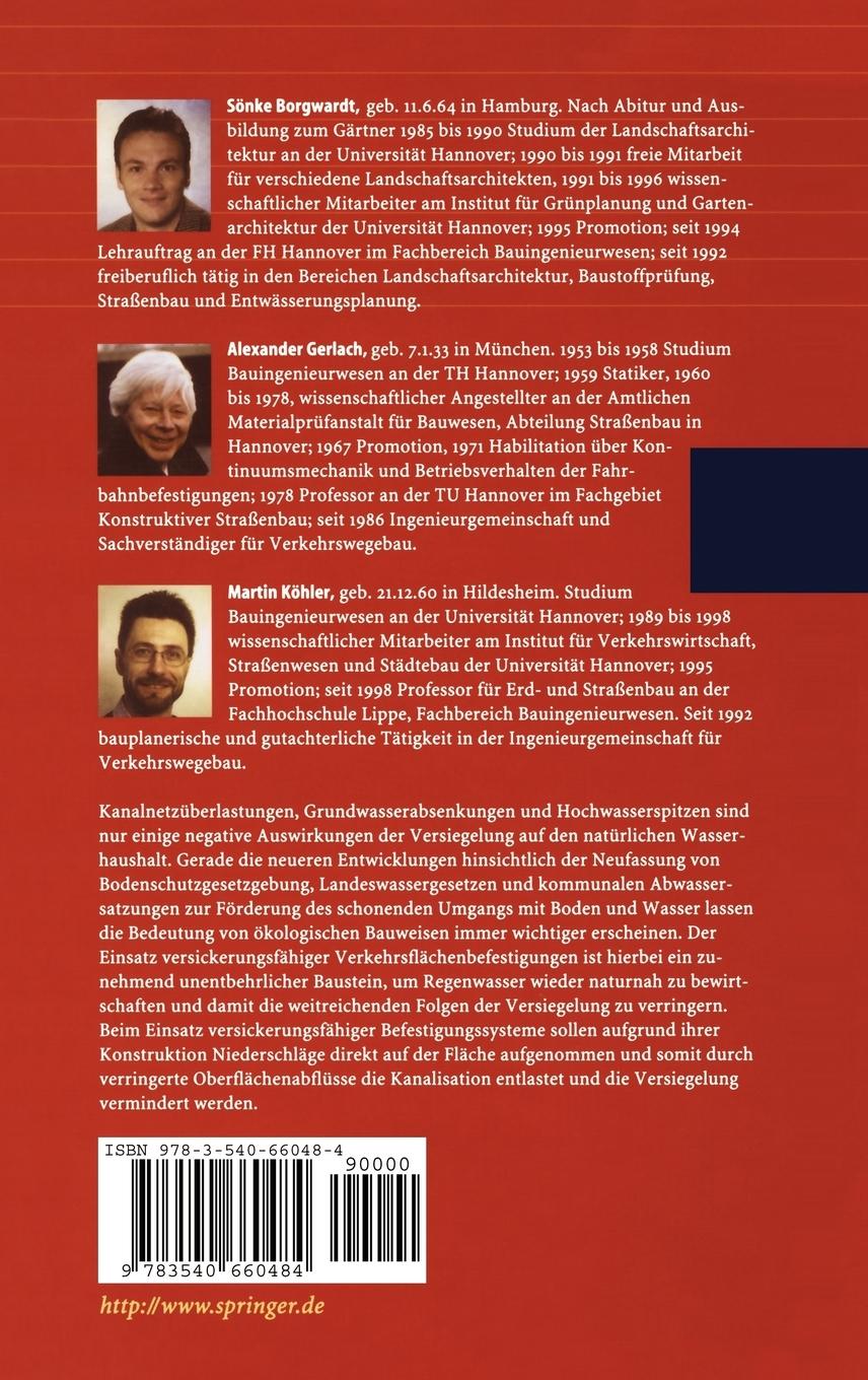 Rückseitencover Versickerungsfähige Verkehrsflächen