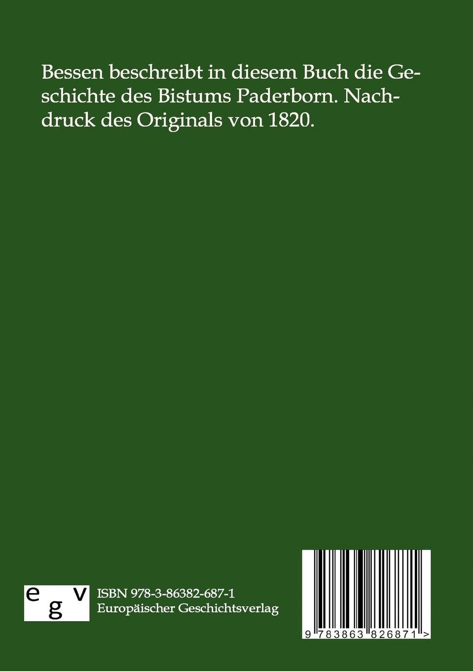Rückseitencover Geschichte des Bistums Paderborn