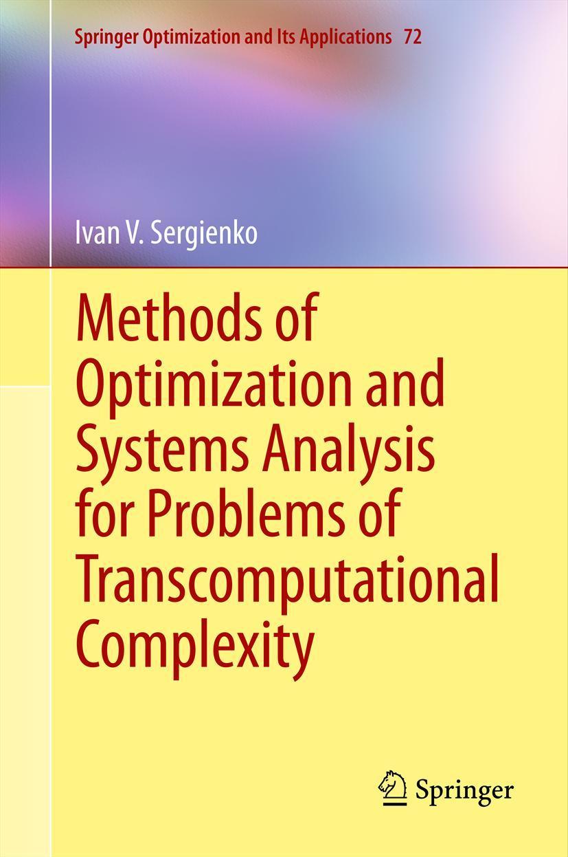 Vorderes Coverbild Methods of Optimization and Systems Analysis for Problems of Transcomputational Complexity