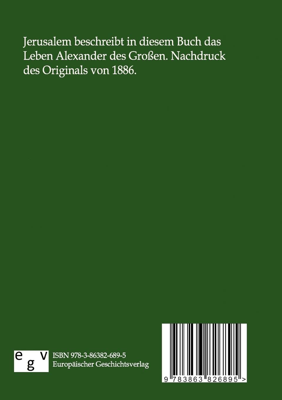 Rückseitencover Alexander des Großen Leben und Thaten