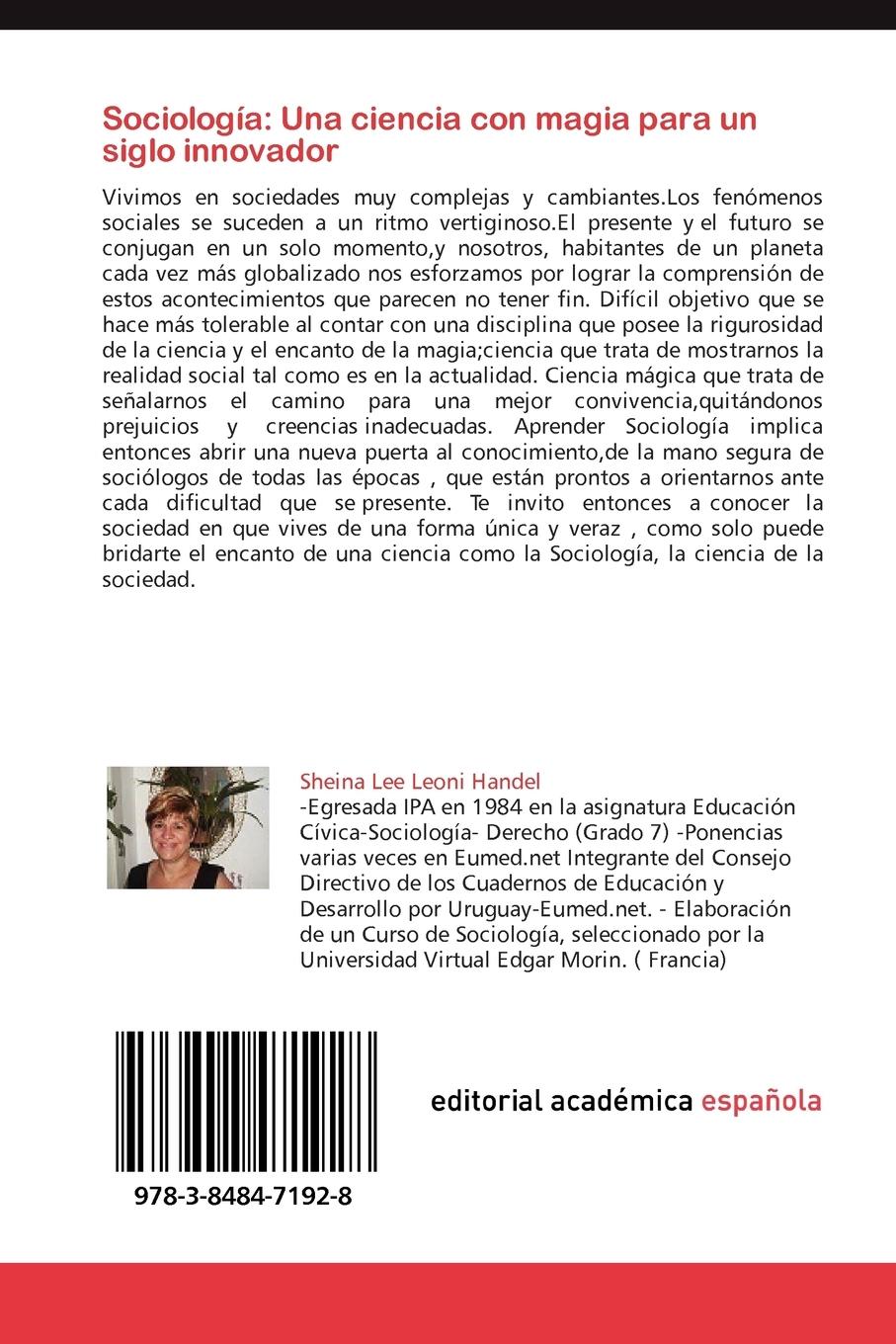 Rückseitencover Sociología: Una ciencia con magia para un siglo innovador