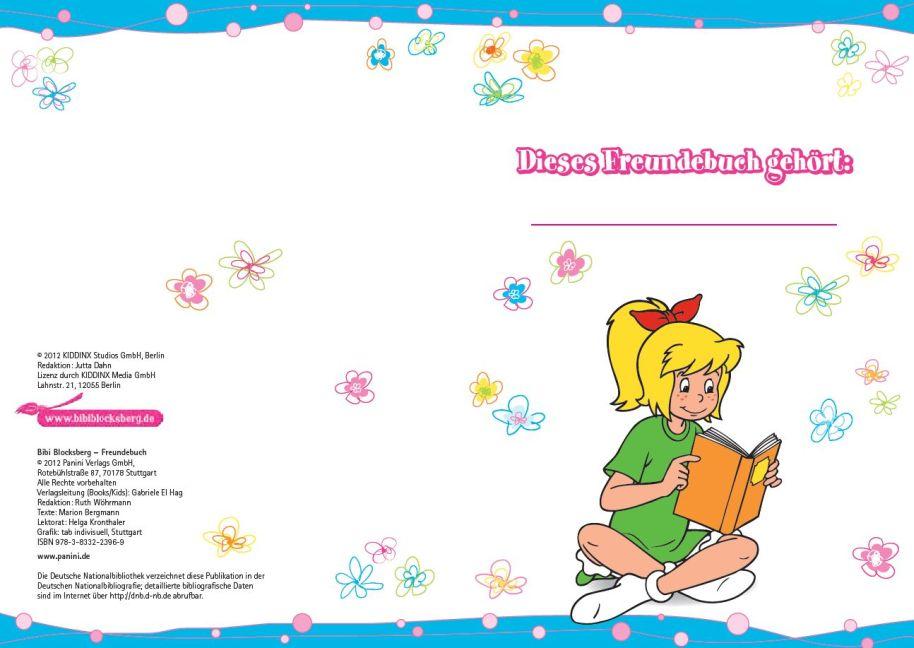 Beispielinhalt (Bild) Bibi Blocksberg Freundebuch