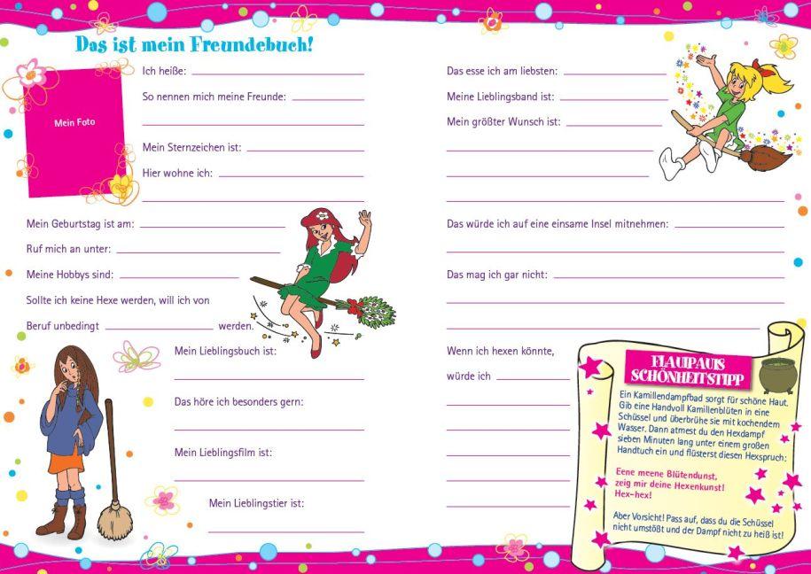 Beispielinhalt (Bild) Bibi Blocksberg Freundebuch