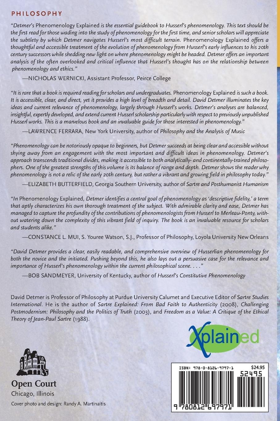 Rückseitencover Phenomenology Explained